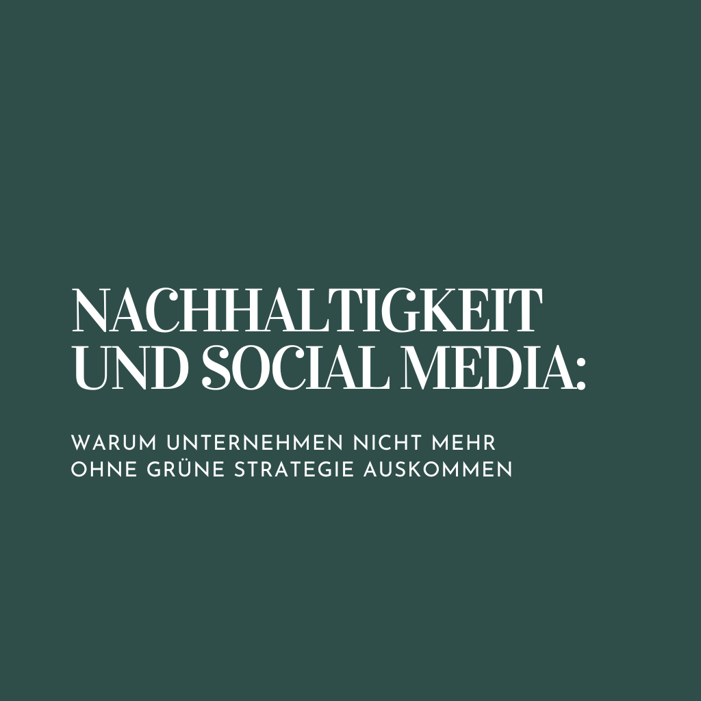 Nachhaltigkeit und Social Media